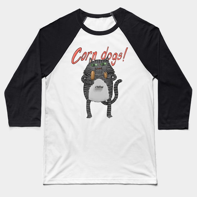 Corn Dogs! Baseball T-Shirt by famousdinosaurs